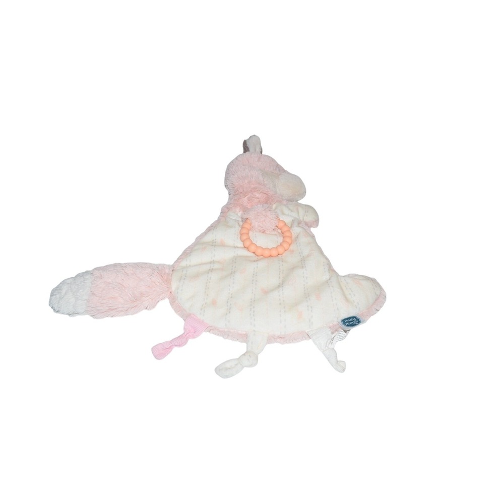 Mary Meyer Baby Plush SNUGGY Nuggy NUGGLES Fox Security Blanket Lovey Toy Pink